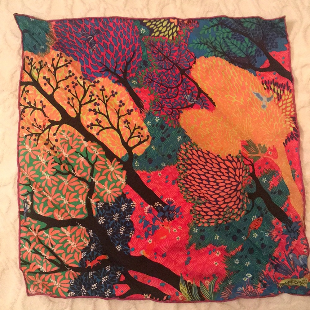Hermes pocket square / neck tie silk scarf